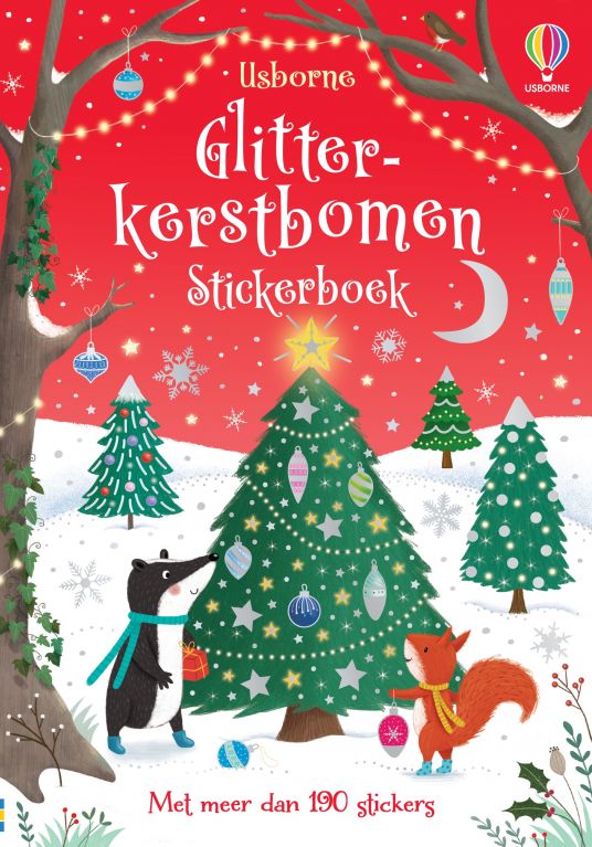 Glitterkerstbomen Stickerboek