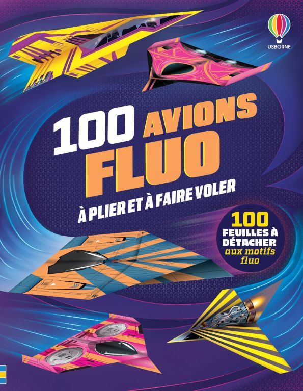 100 avions fluo à plier et faire voler