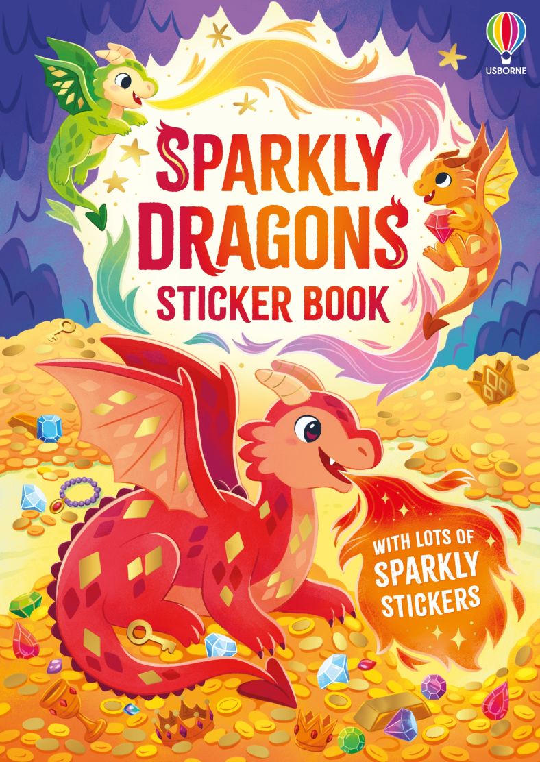 Sparkly Rights Sparkly Dragons Sticker Book | Usborne | Be Curious