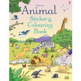 Animal Sticker and Colouring Book | Usborne | Be Curious