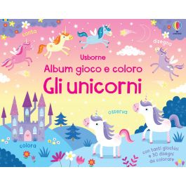 LIBRO ALBUM DA Colorare per Bambini Principesse Unicorni 3 Anni