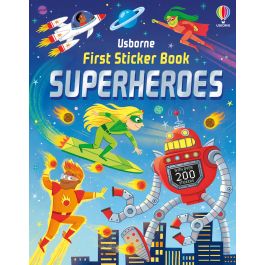 First Sticker Book Superheroes | Usborne | Be Curious