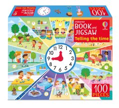 Usborne Book and Jigsaw Telling the Time book cover