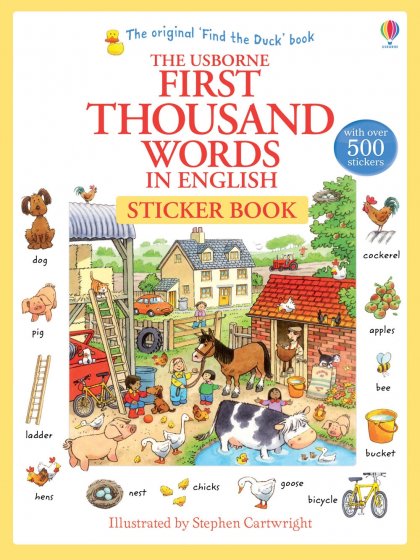 First Thousand Words in English Sticker Book book cover