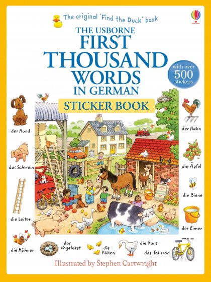 First Thousand Words in German Sticker Book book cover