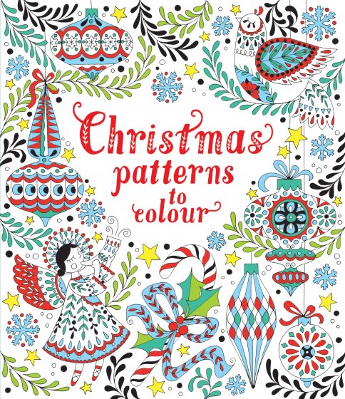 Christmas Patterns to Colour book cover