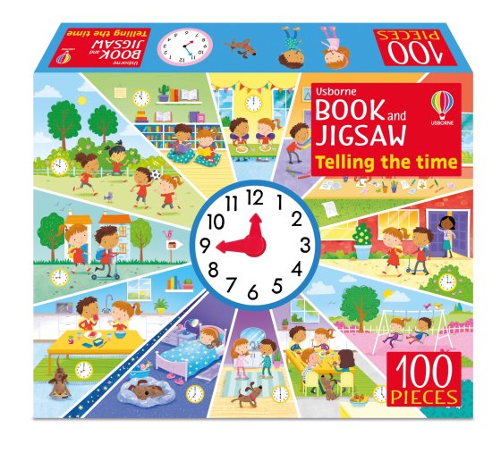 Usborne Book and Jigsaw Telling the Time book cover